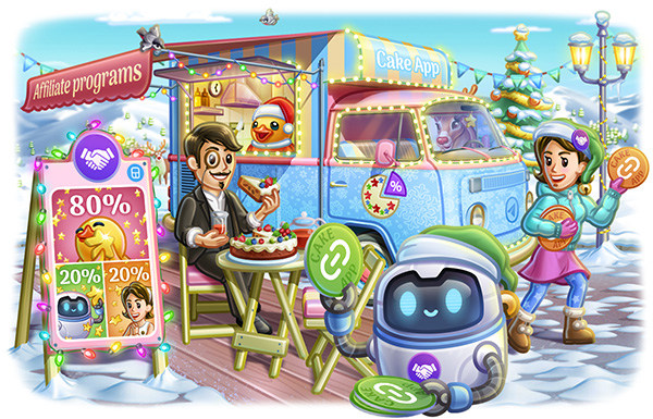 联盟计划，AI驱动的贴纸搜索，拼贴等